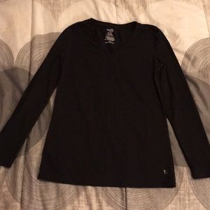 Black active wear shirt